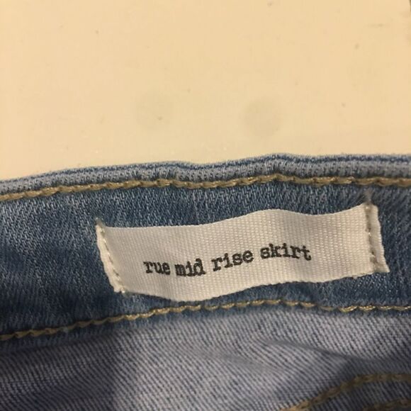 Girls size 10 runs big Jessica Simpson distressed mid rise jeans A-line skirt - Picture 4 of 6